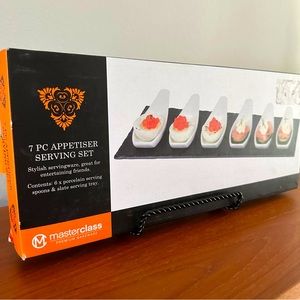 NIB - MasterClass Appetizer Servers w/ Slate Tray